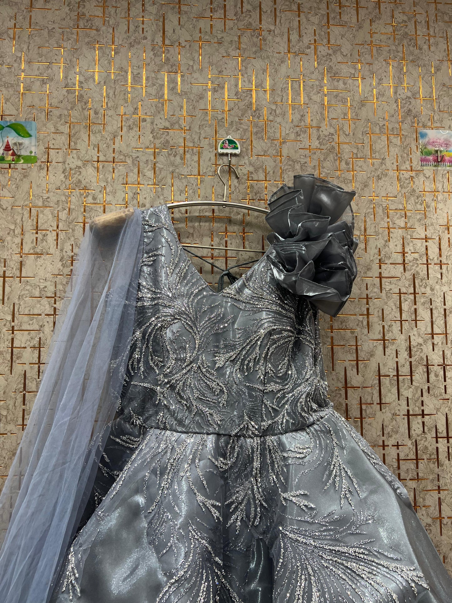 Gorgeous Grey Sky blue gown