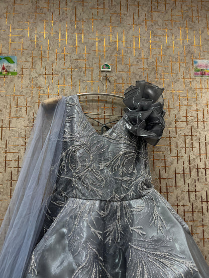Gorgeous Grey Sky blue gown