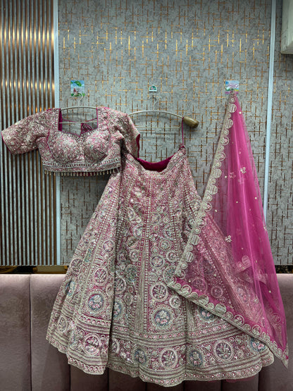 Tremendous mustard Yellow Crop top Lehenga