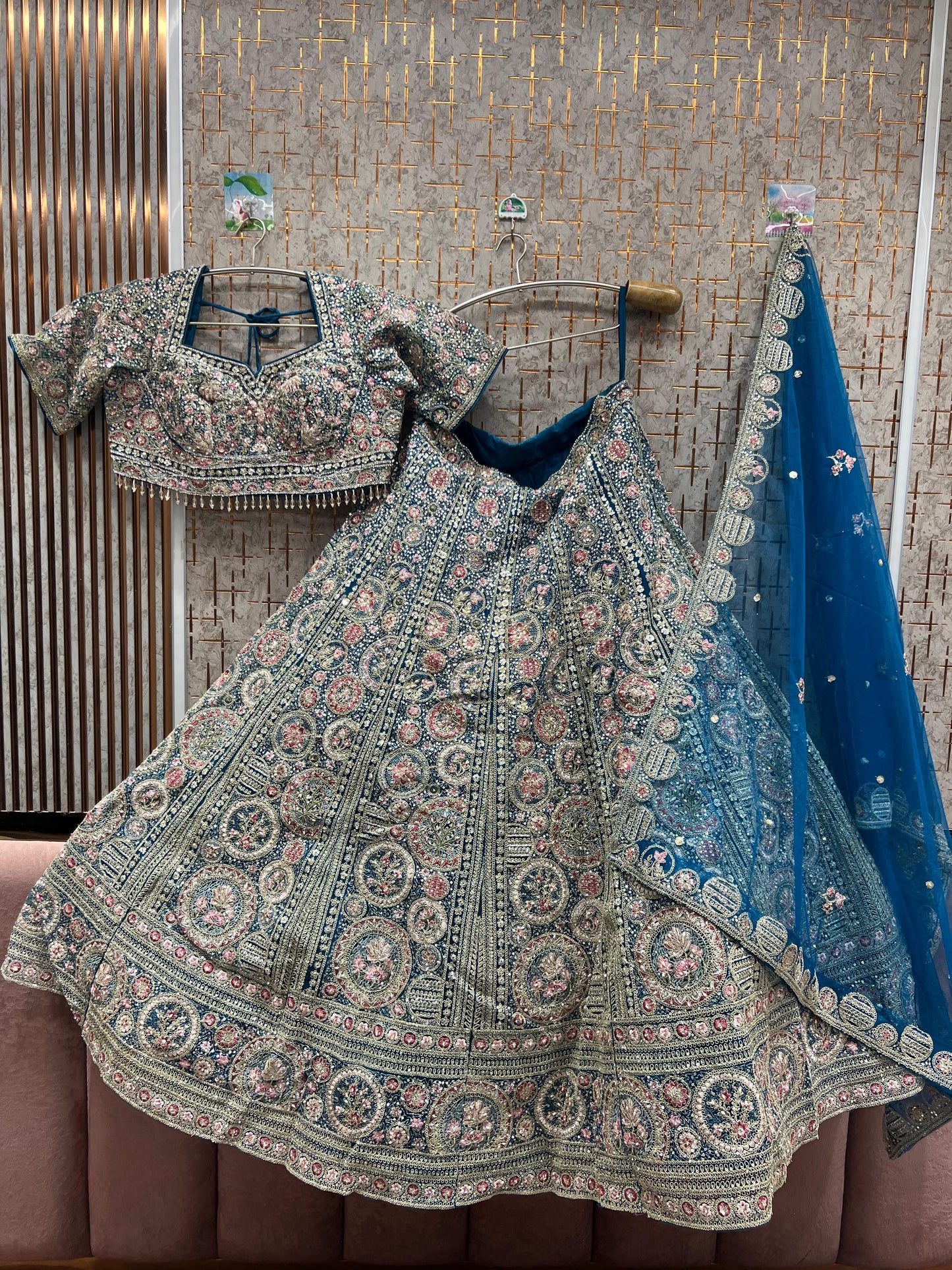 Tremendous mustard Yellow Crop top Lehenga