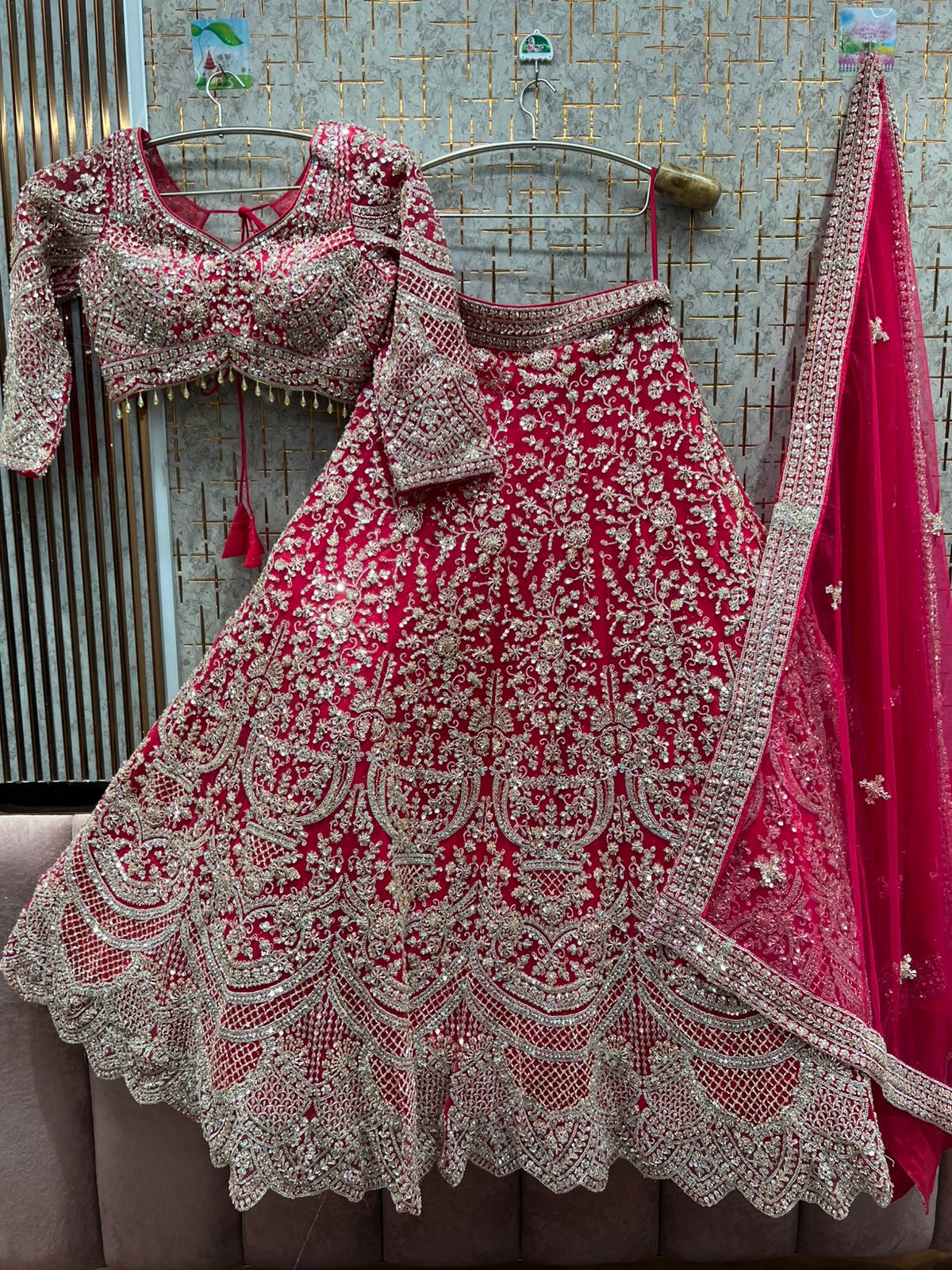 Awesome yellow Crop top Lehenga