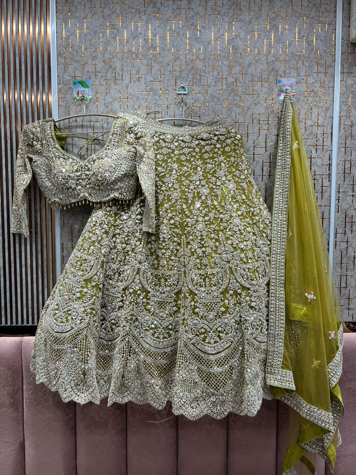 Awesome yellow Crop top Lehenga