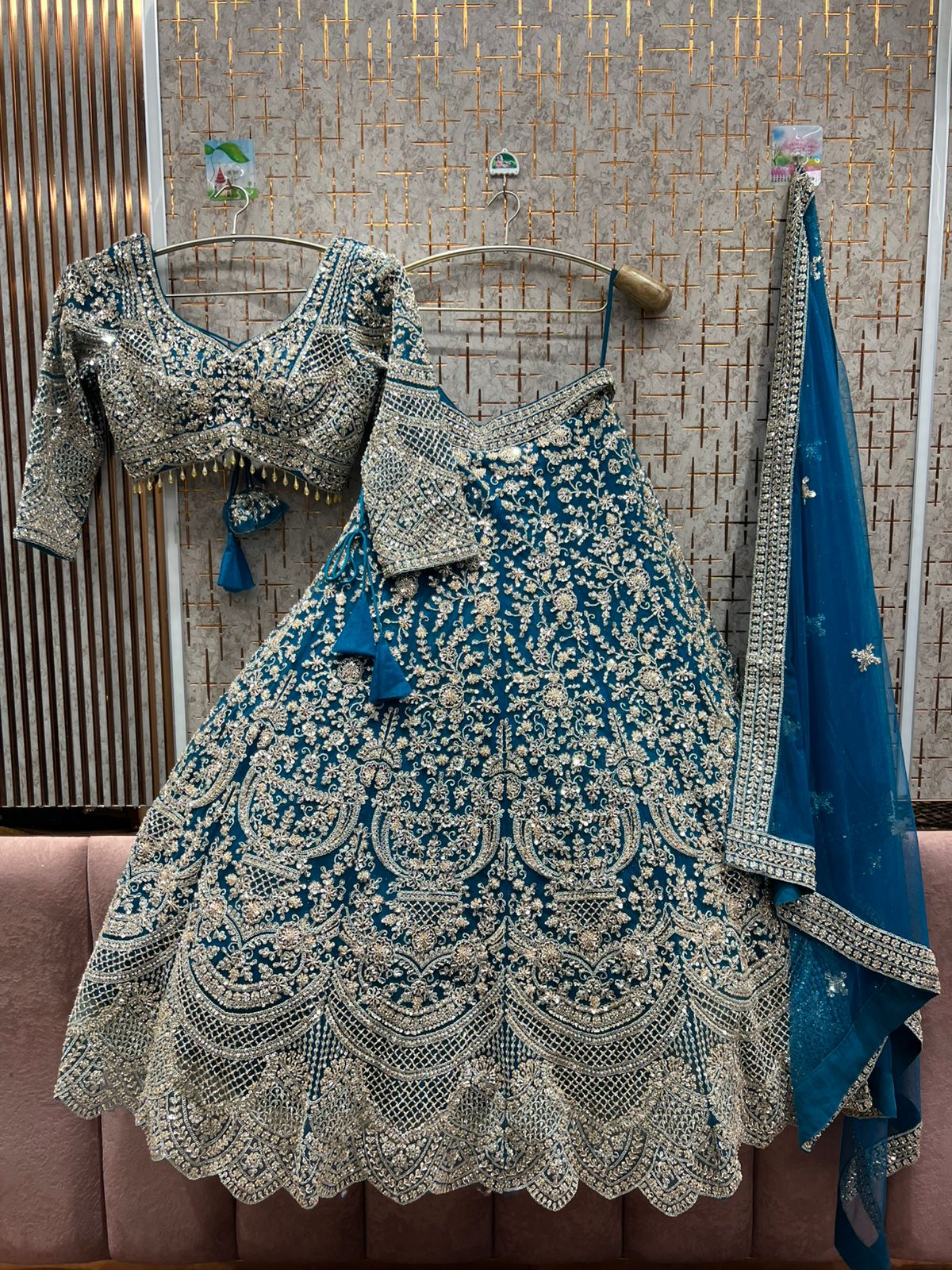 Awesome yellow Crop top Lehenga