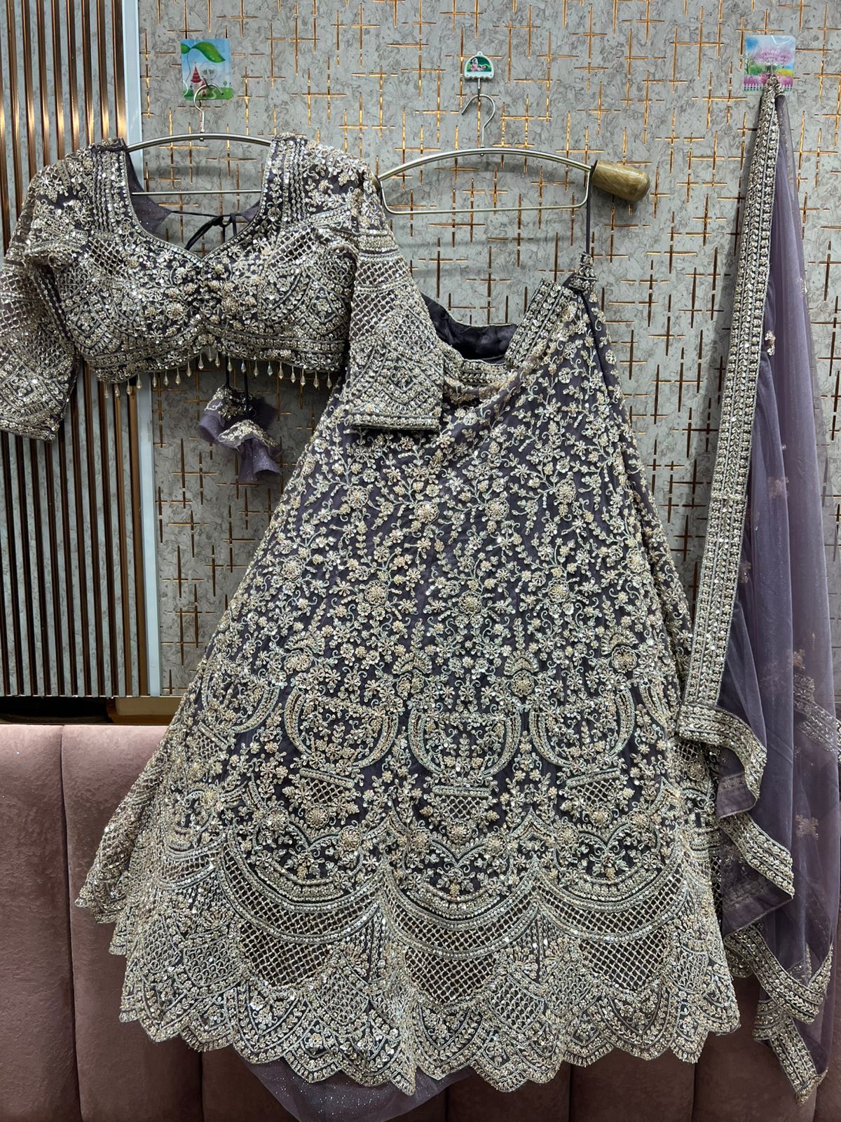 Awesome yellow Crop top Lehenga