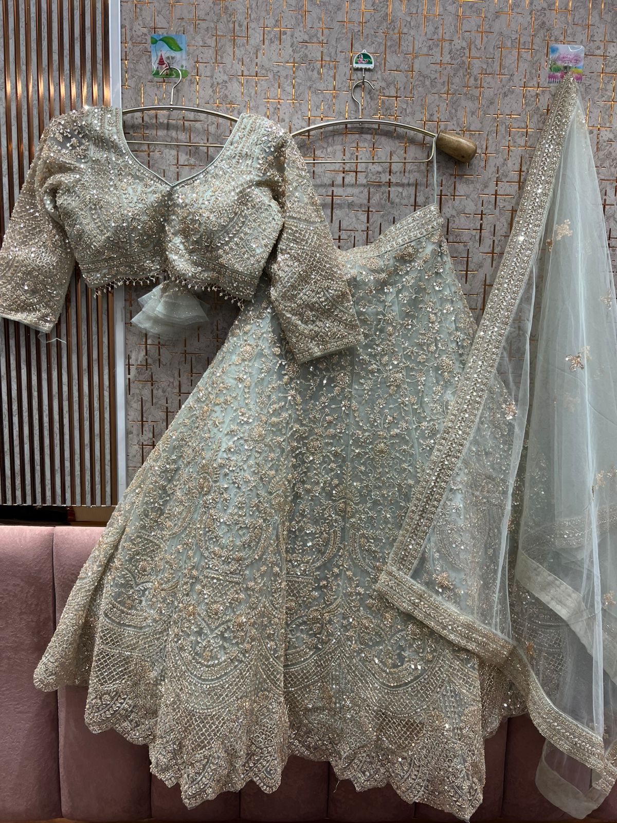 Awesome yellow Crop top Lehenga