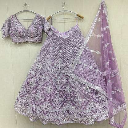 Majestic pink Crop top Lehenga