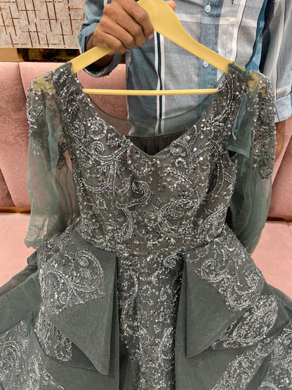 Attractive Black Cutwork gown