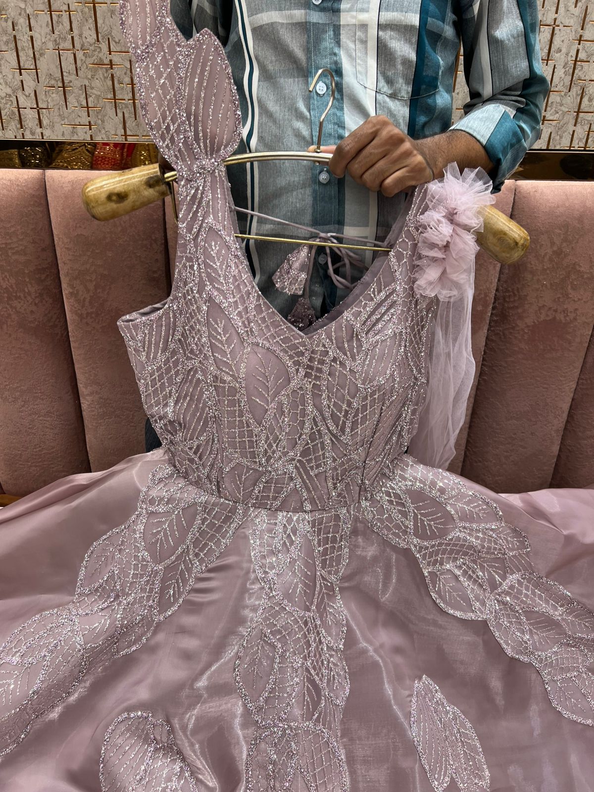 Embellished Sky blue gown