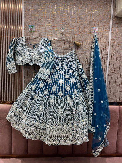 Lovely Golden Crop top Lehenga