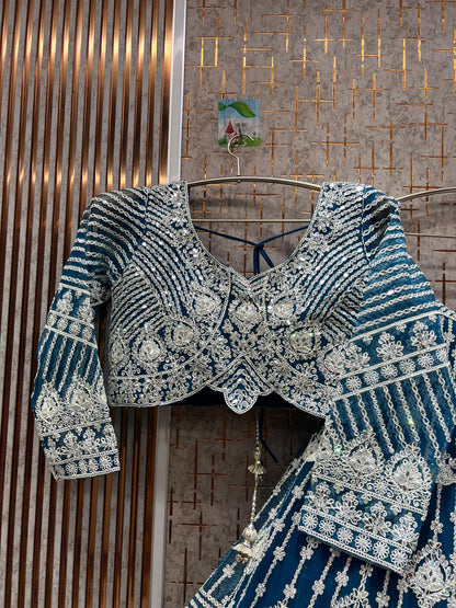 Lovely Golden Crop top Lehenga