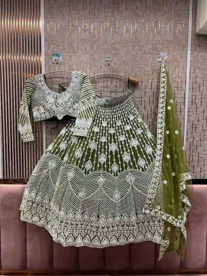 Lovely Golden Crop top Lehenga