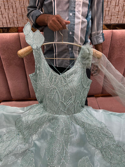 Embellished Sky blue gown
