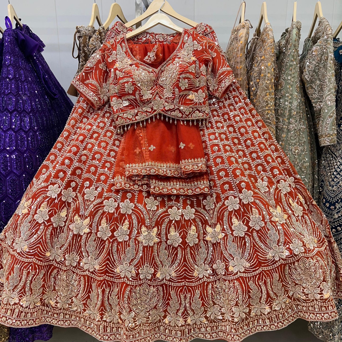 Delightful yellow Crop top Lehenga