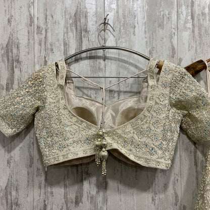 Amazing pink monotone Crop top Lehenga