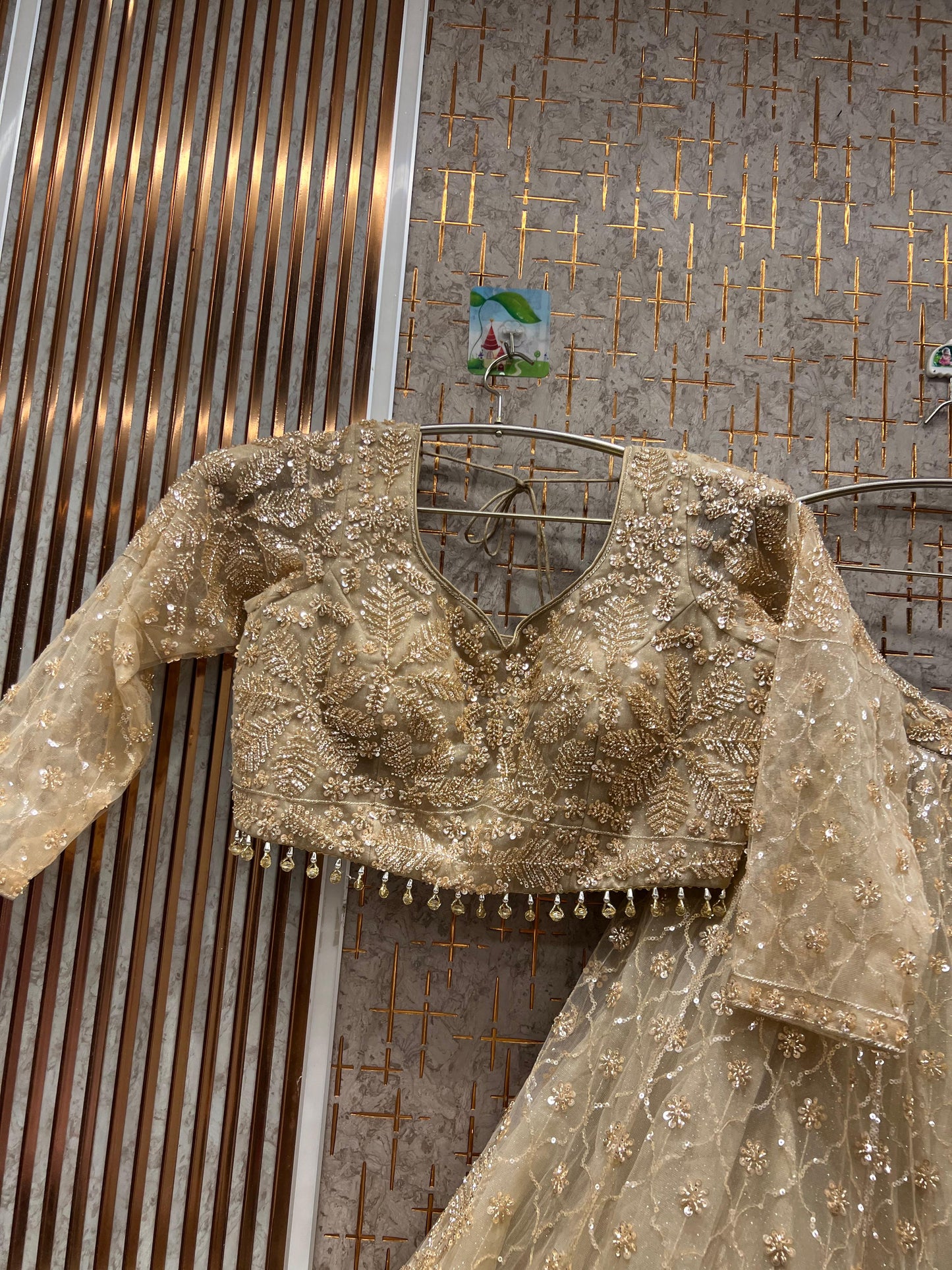 Gorgeous Lavender Floral Crop top Lehenga