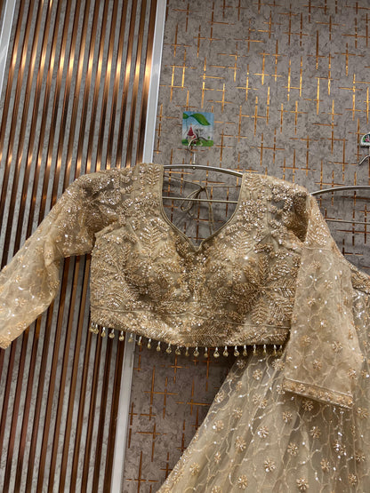 Gorgeous Lavender Floral Crop top Lehenga