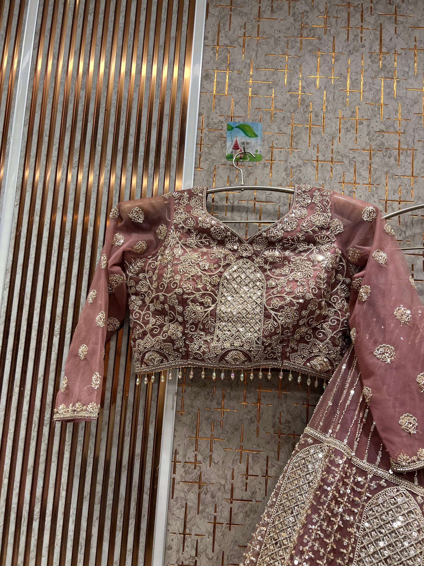 Pretty Lavender Crop top Lehenga