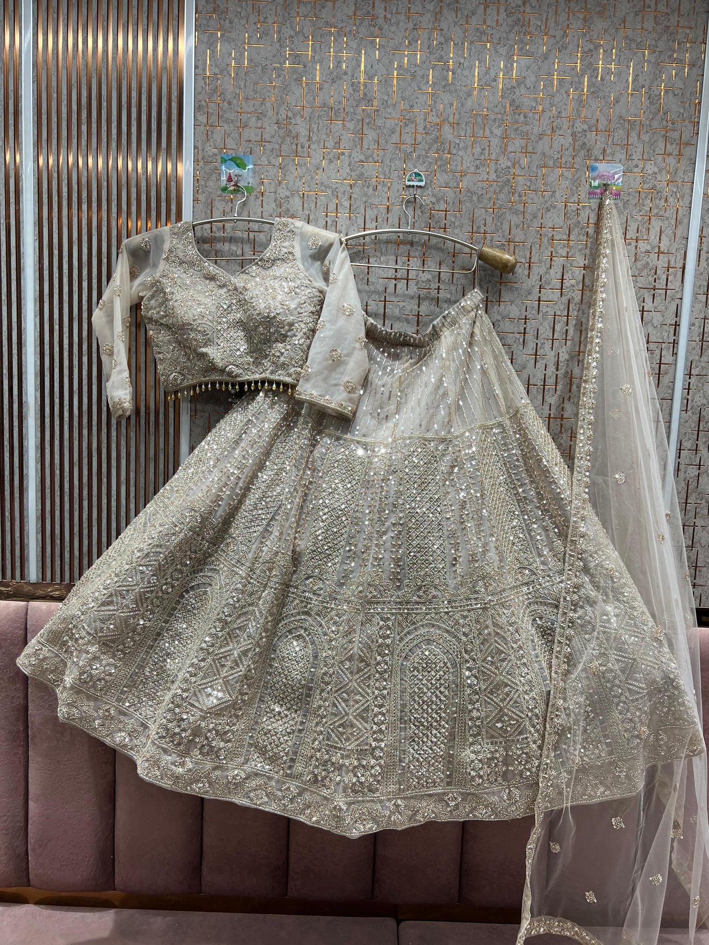 Pretty Lavender Crop top Lehenga