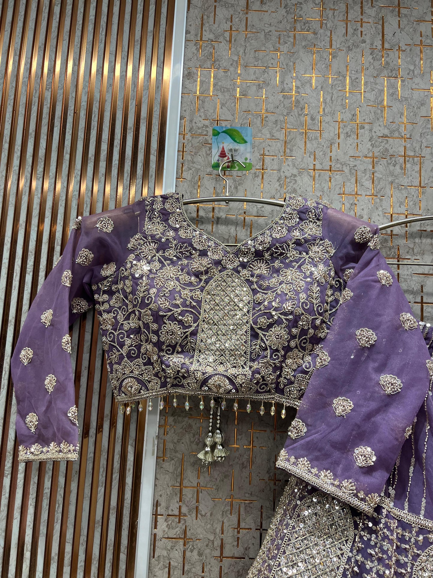 Pretty Lavender Crop top Lehenga