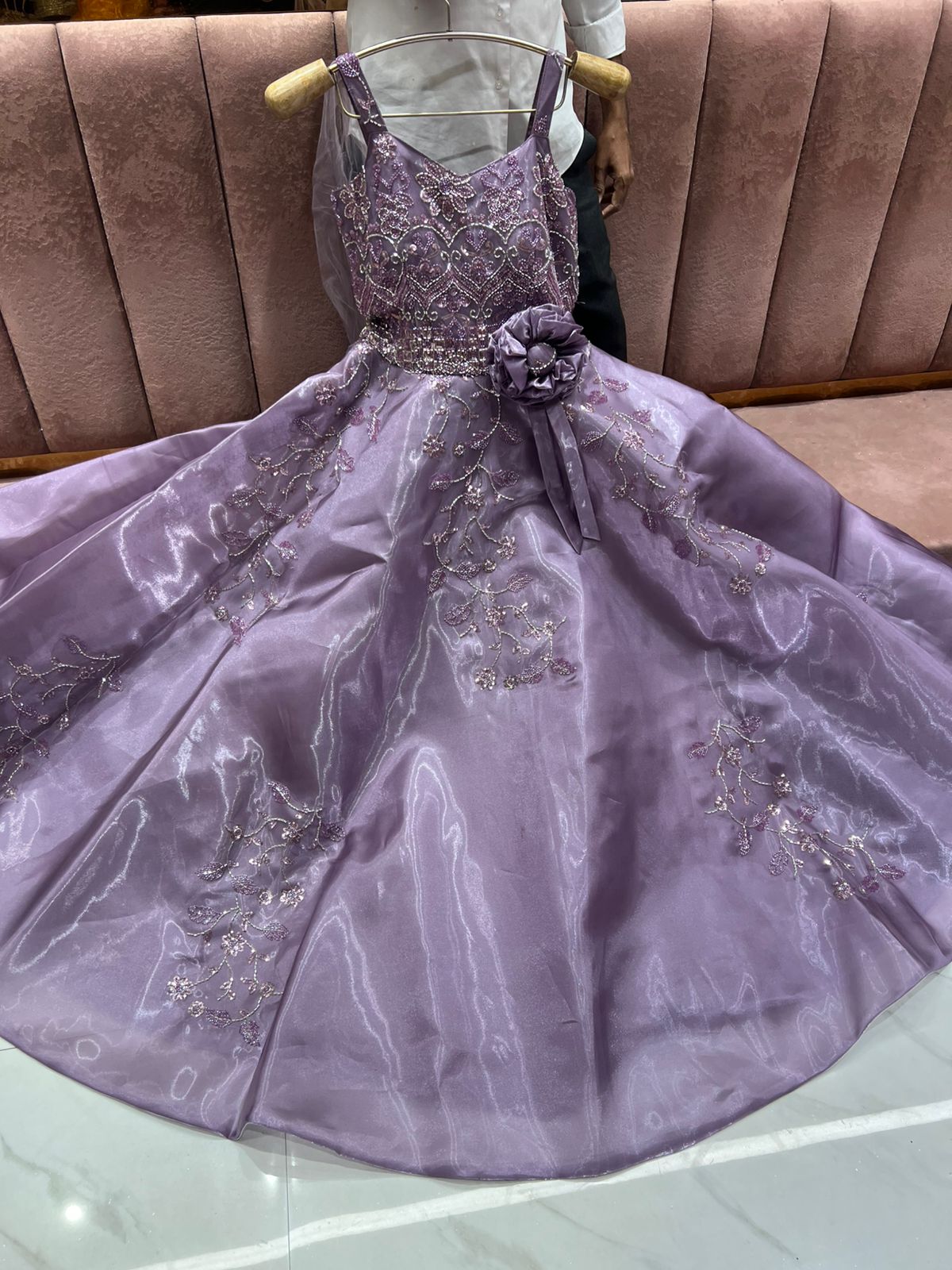 Majestic purple lavender Sequins gown