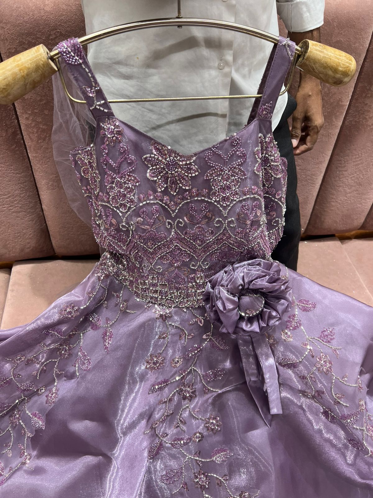 Majestic purple lavender Sequins gown