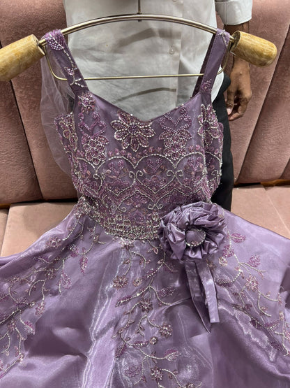 Majestic purple lavender Sequins gown
