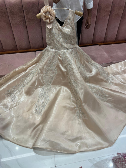 Something different peach Sequins gown