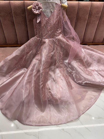 Something different peach Sequins gown