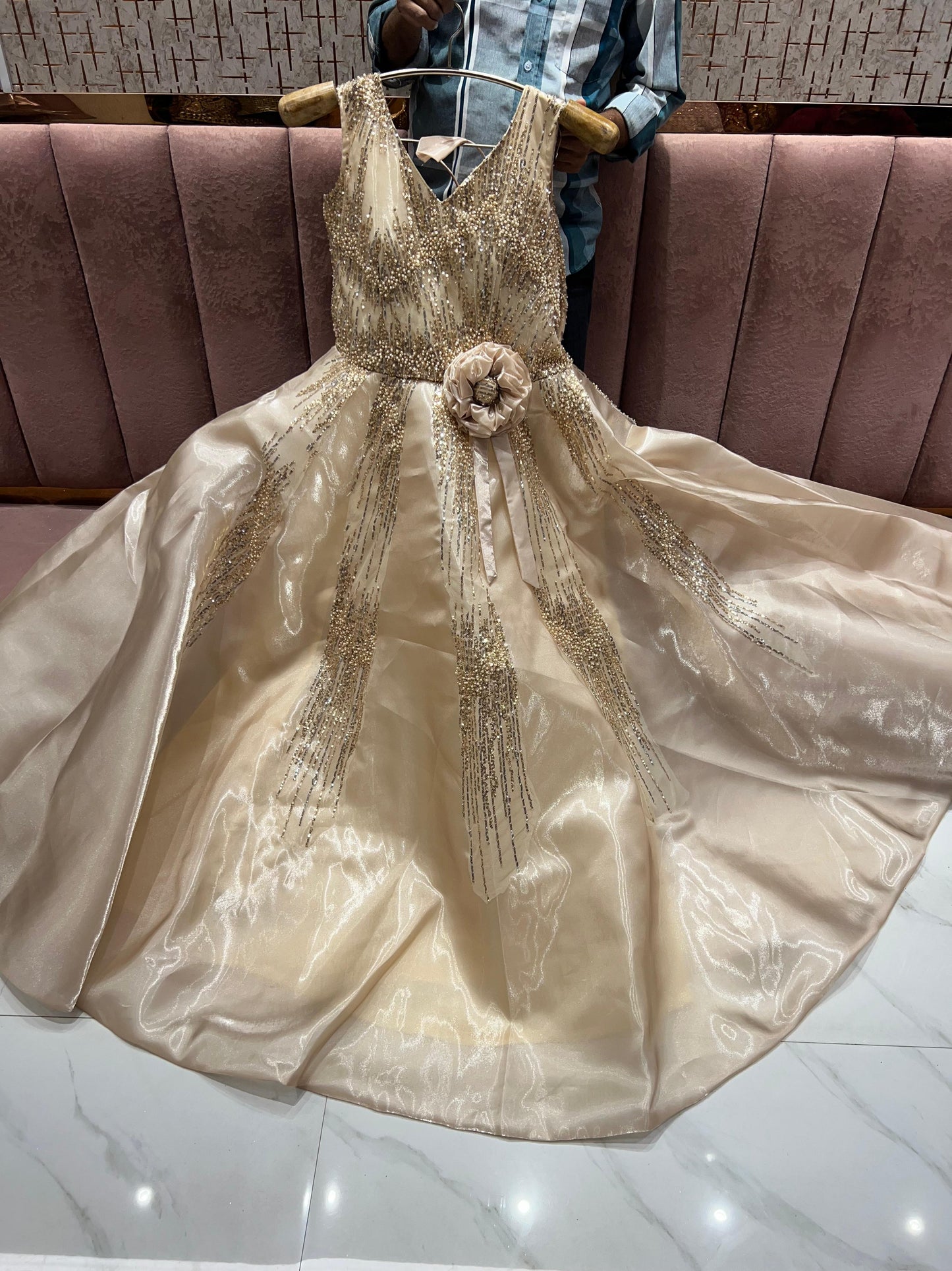 Attractive Brown Sequins gown