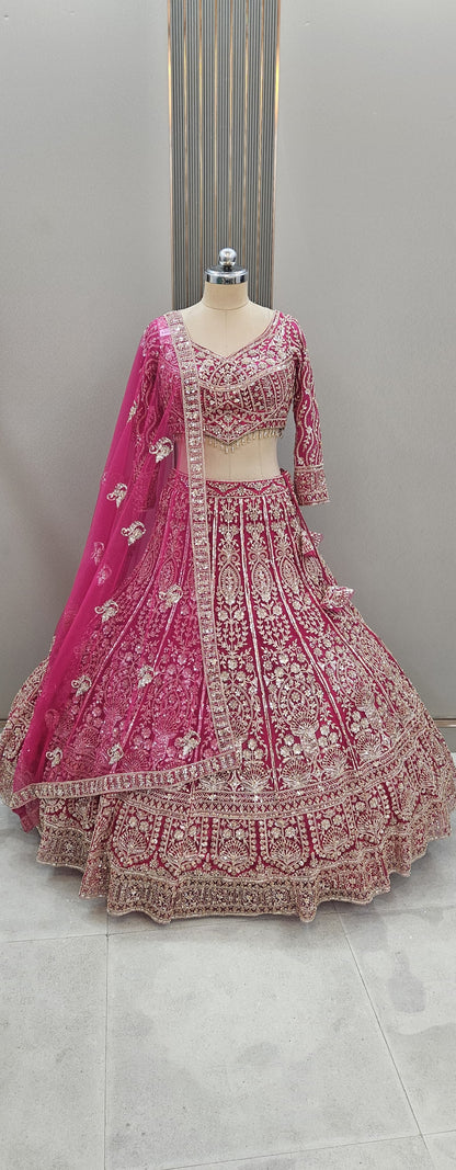 Fabulous blue Crop top Lehenga