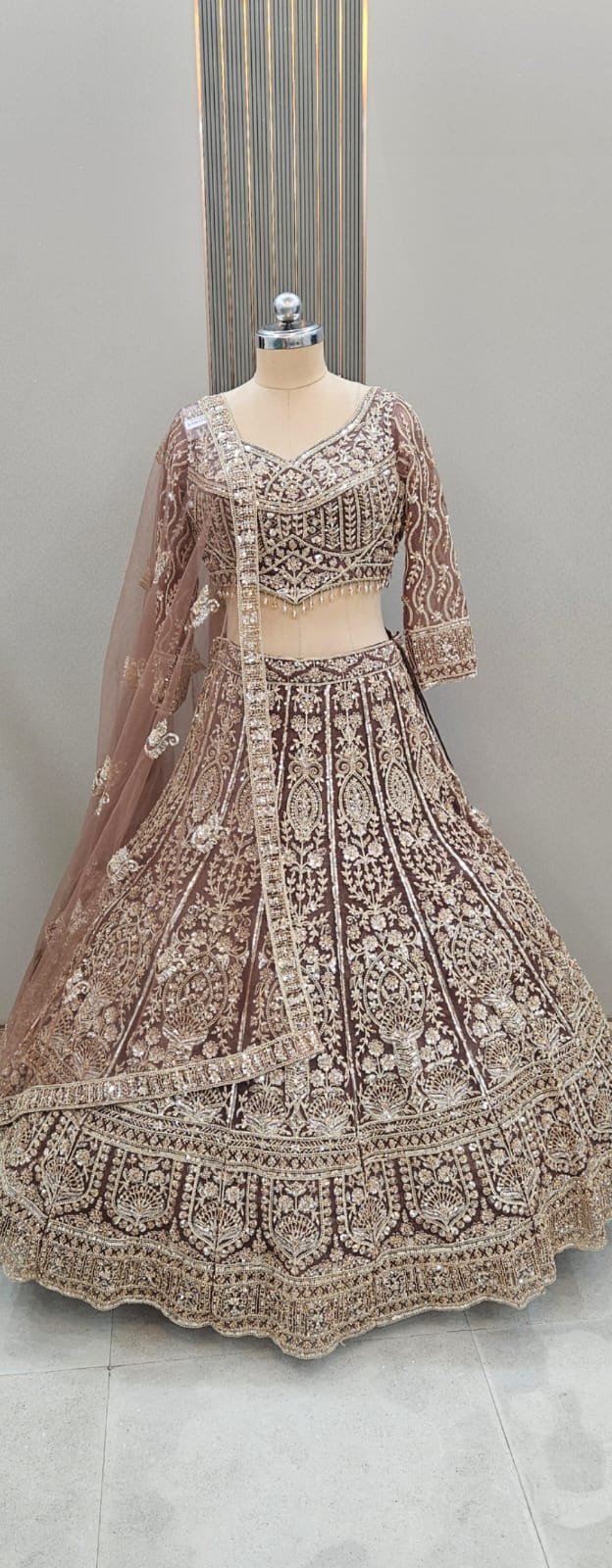 Fabulous blue Crop top Lehenga