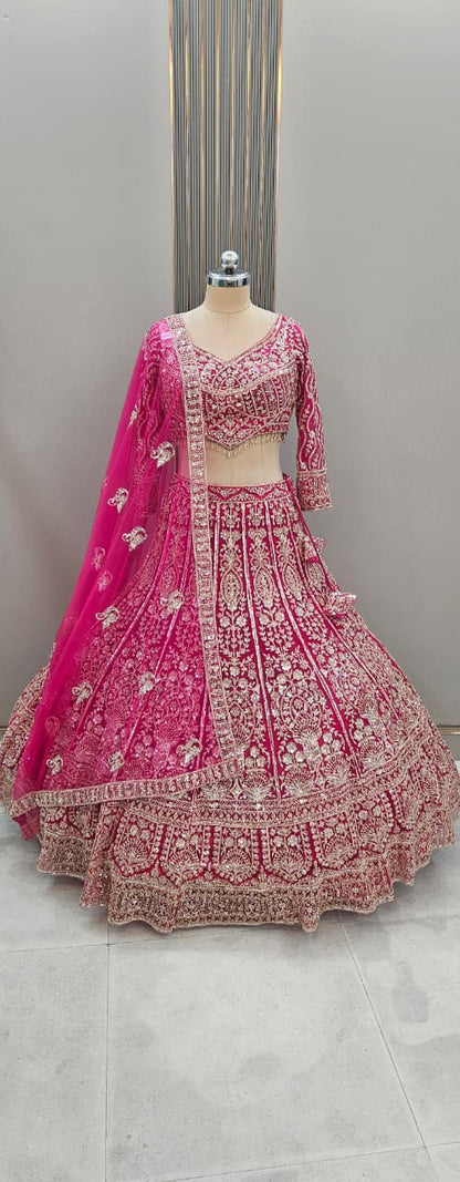 Fabulous blue Crop top Lehenga