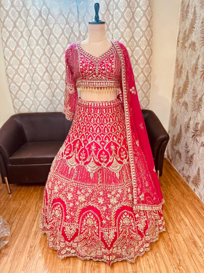 Amazing purple Crop top Lehenga