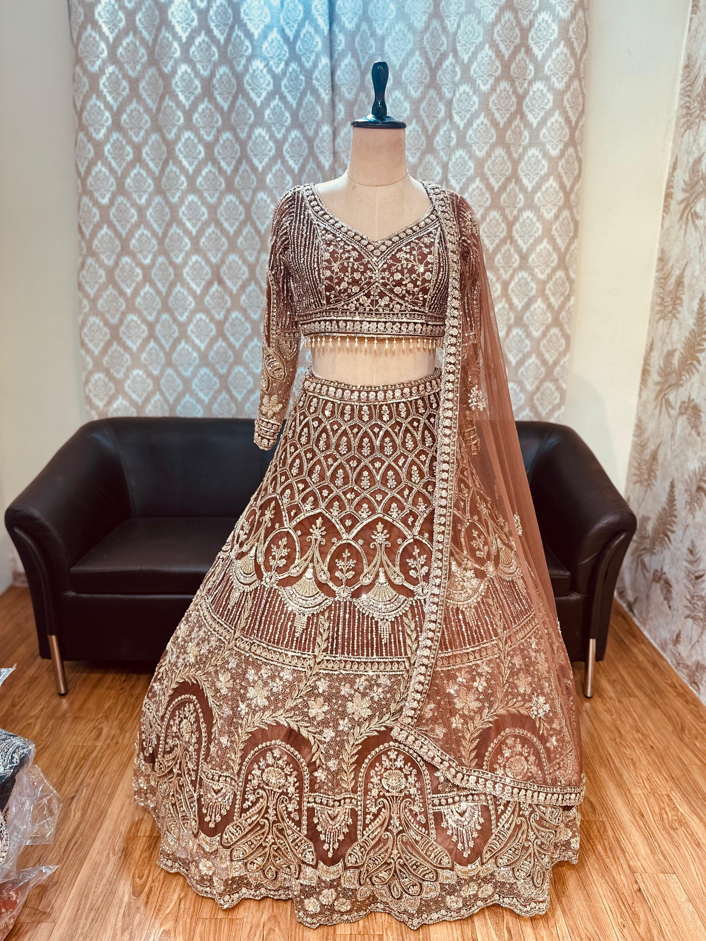 Amazing purple Crop top Lehenga