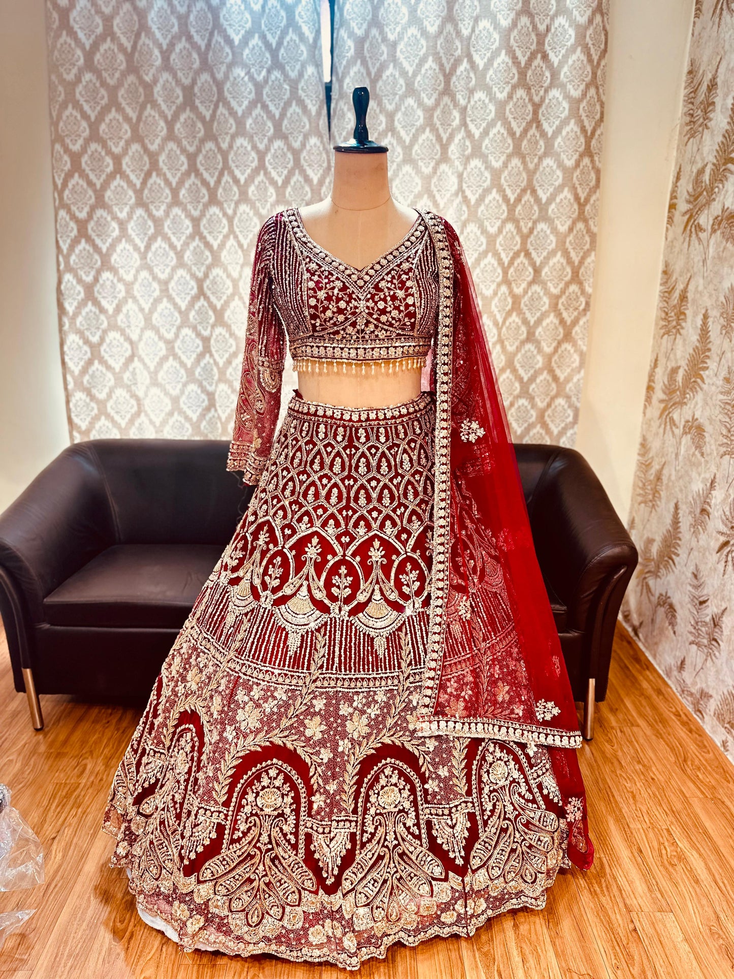 Amazing purple Crop top Lehenga