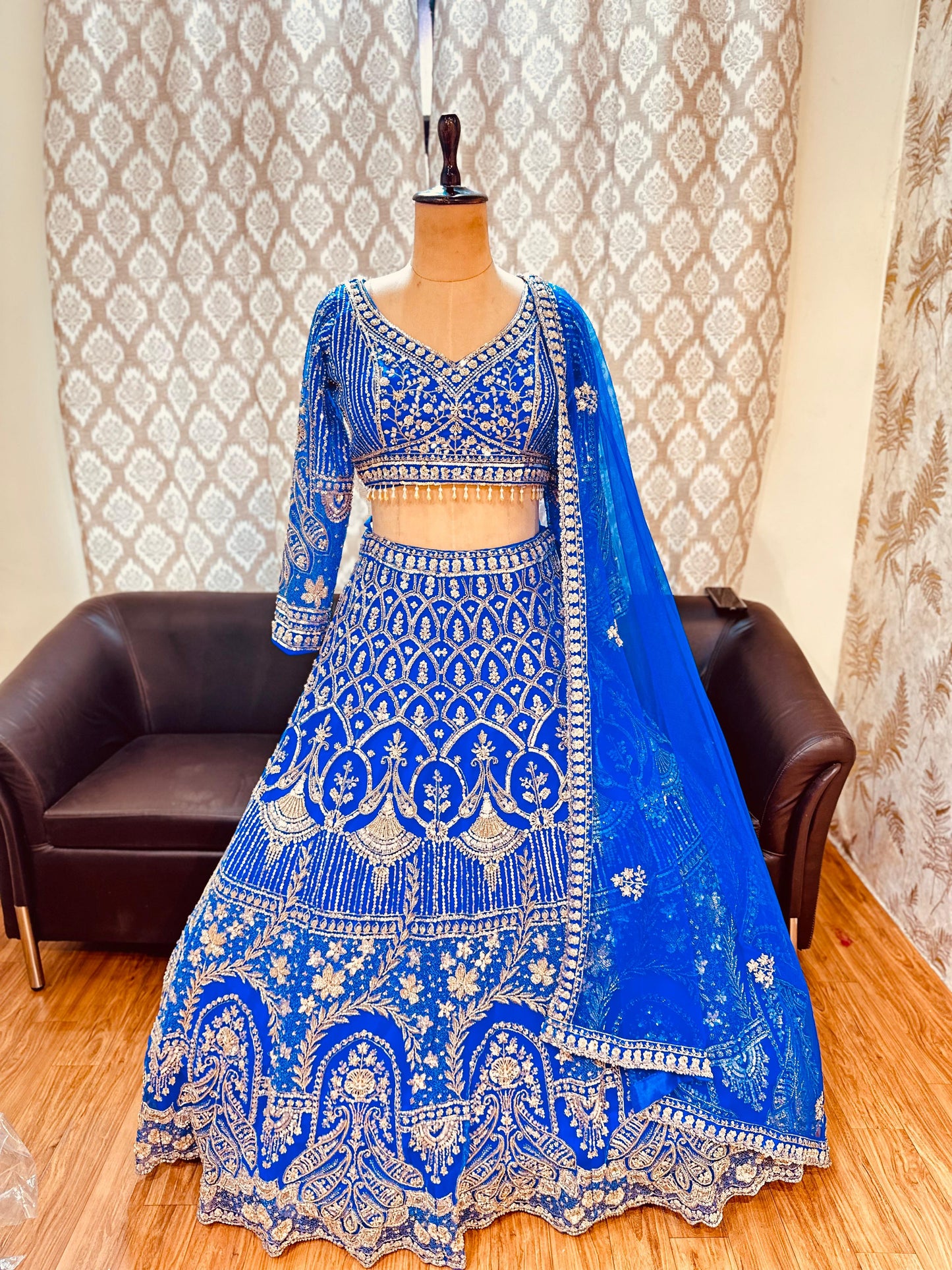 Amazing purple Crop top Lehenga