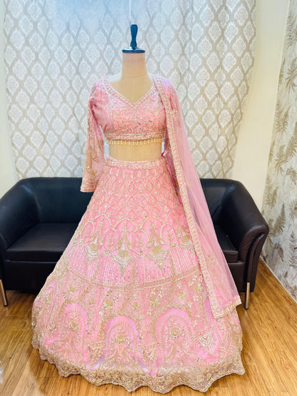 Amazing purple Crop top Lehenga