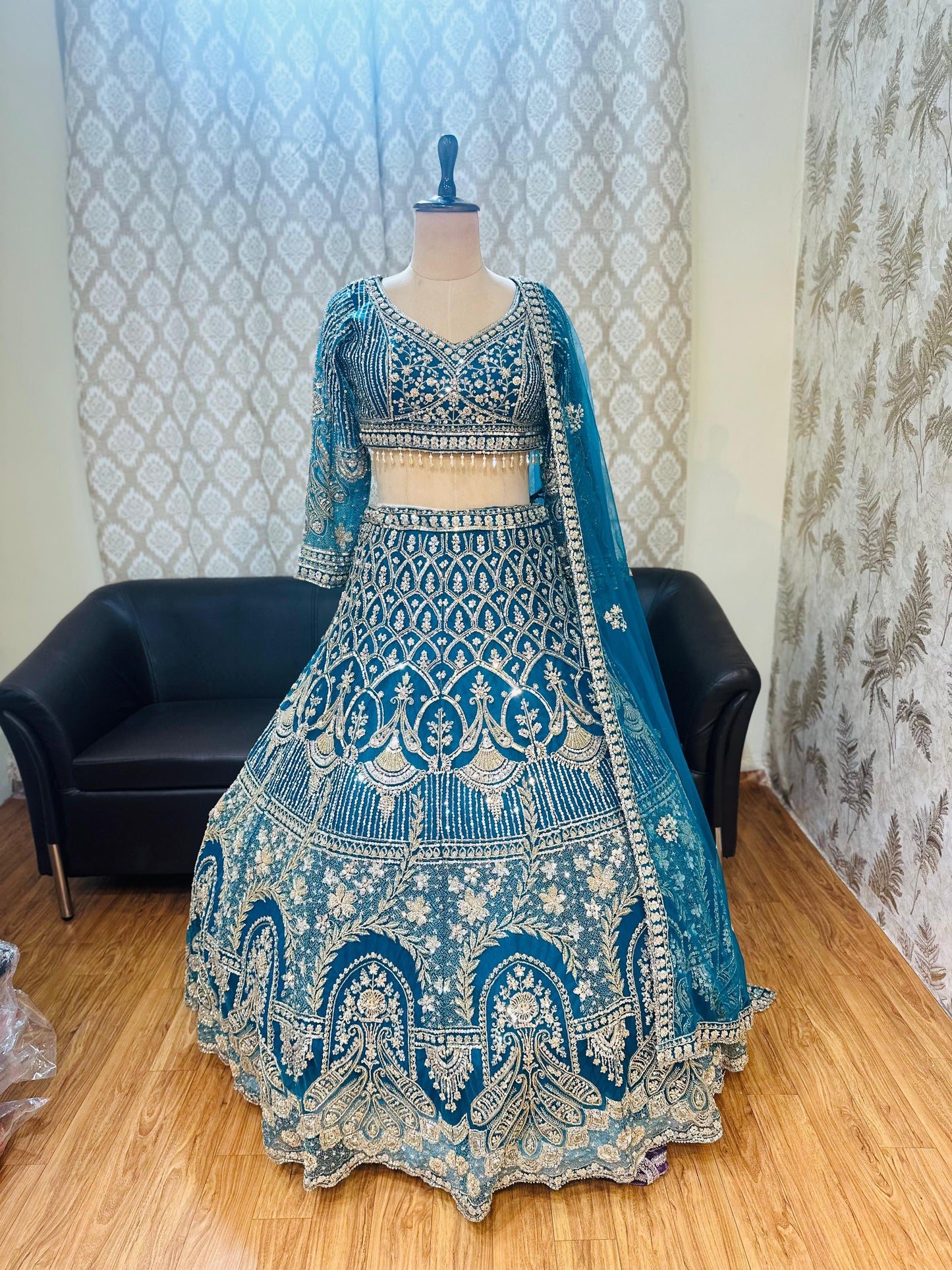 Amazing purple Crop top Lehenga