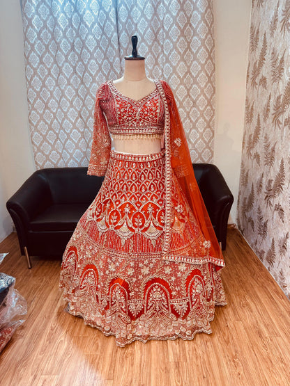 Amazing purple Crop top Lehenga