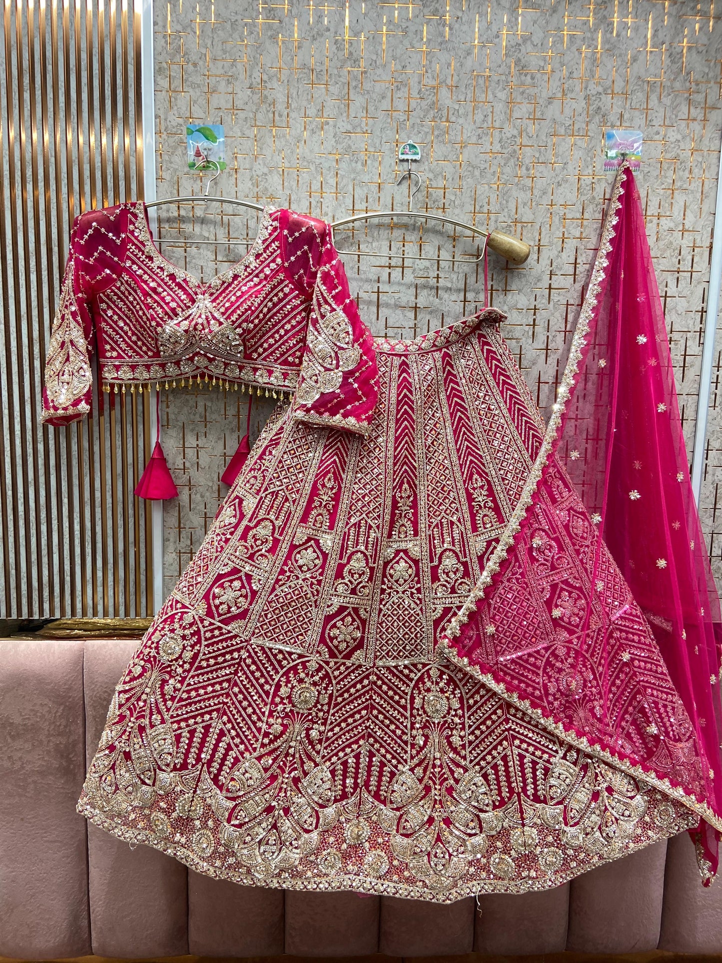 Designer purple Crop top Lehenga