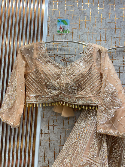 Designer purple Crop top Lehenga