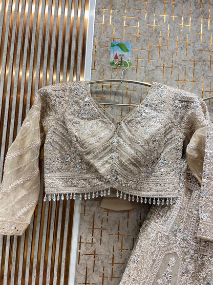 Pleasing purple Crop top Lehenga