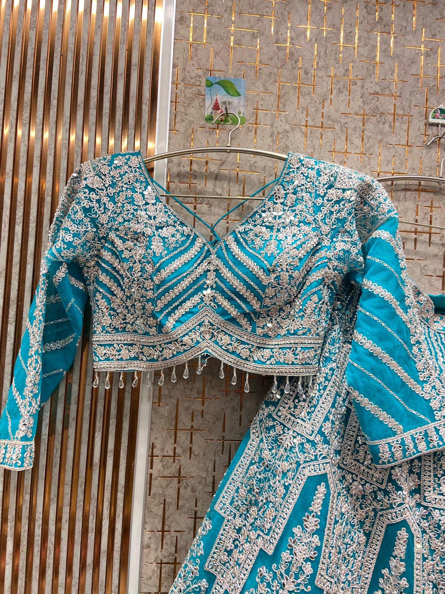 Pleasing purple Crop top Lehenga