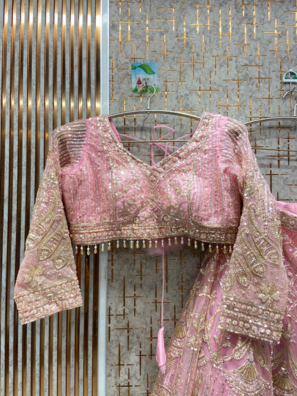 Amazing purple Crop top Lehenga