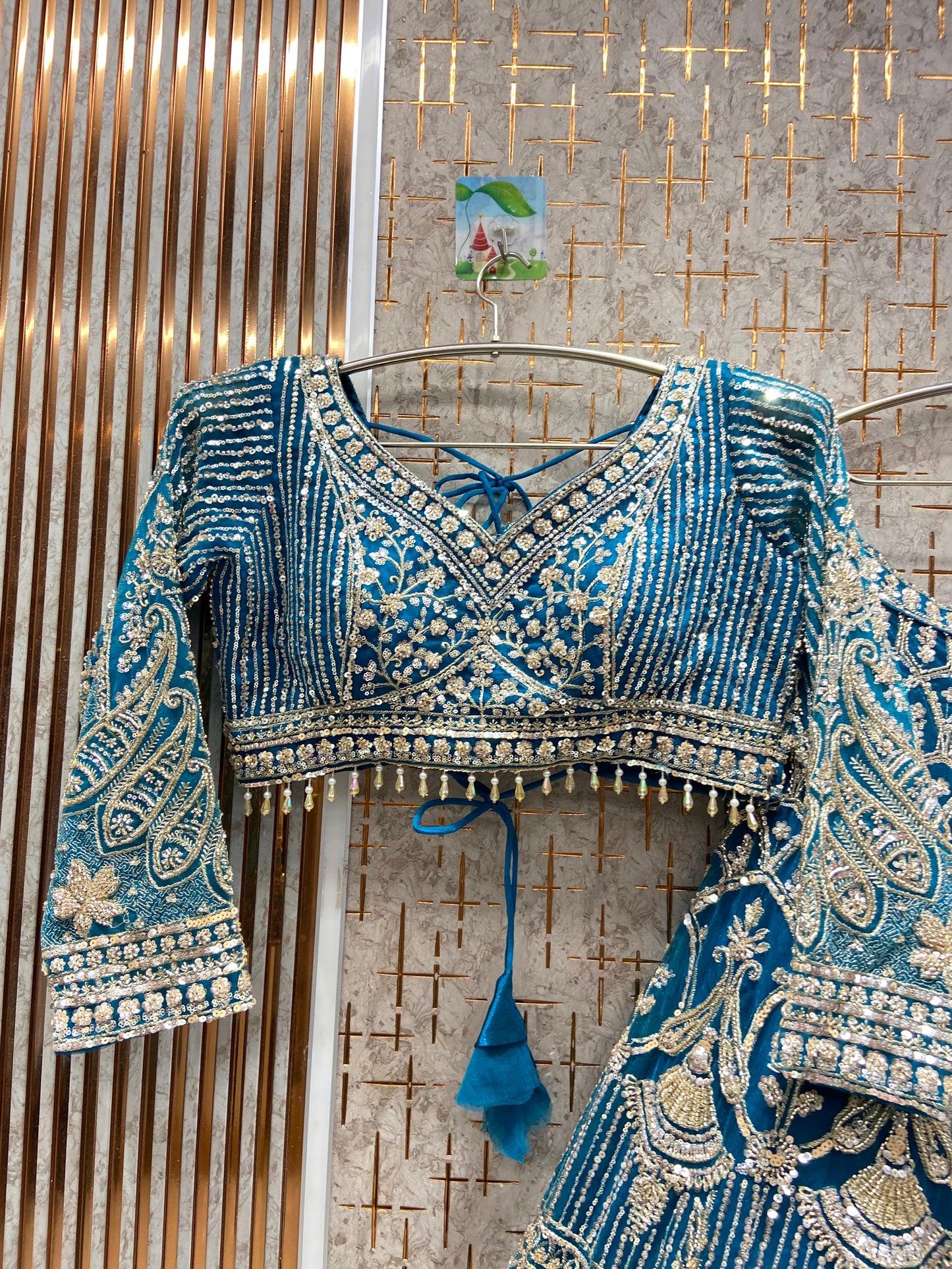 Amazing purple Crop top Lehenga