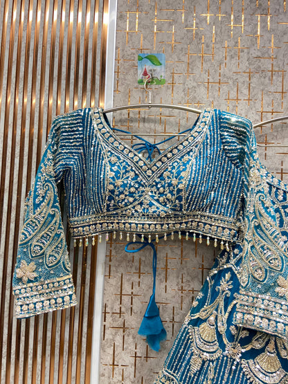 Amazing purple Crop top Lehenga