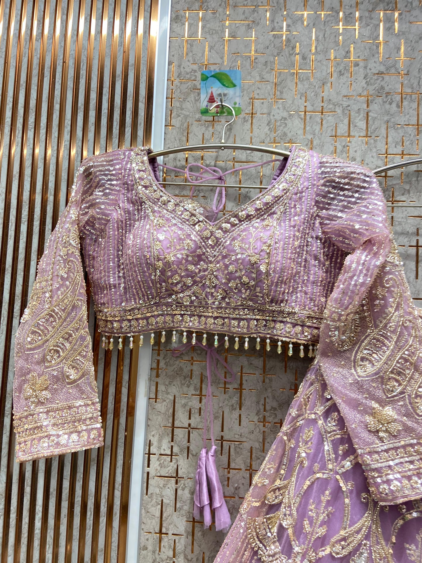 Amazing purple Crop top Lehenga