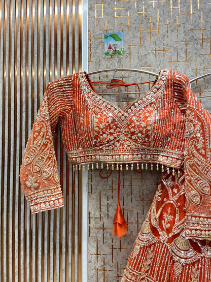 Amazing purple Crop top Lehenga