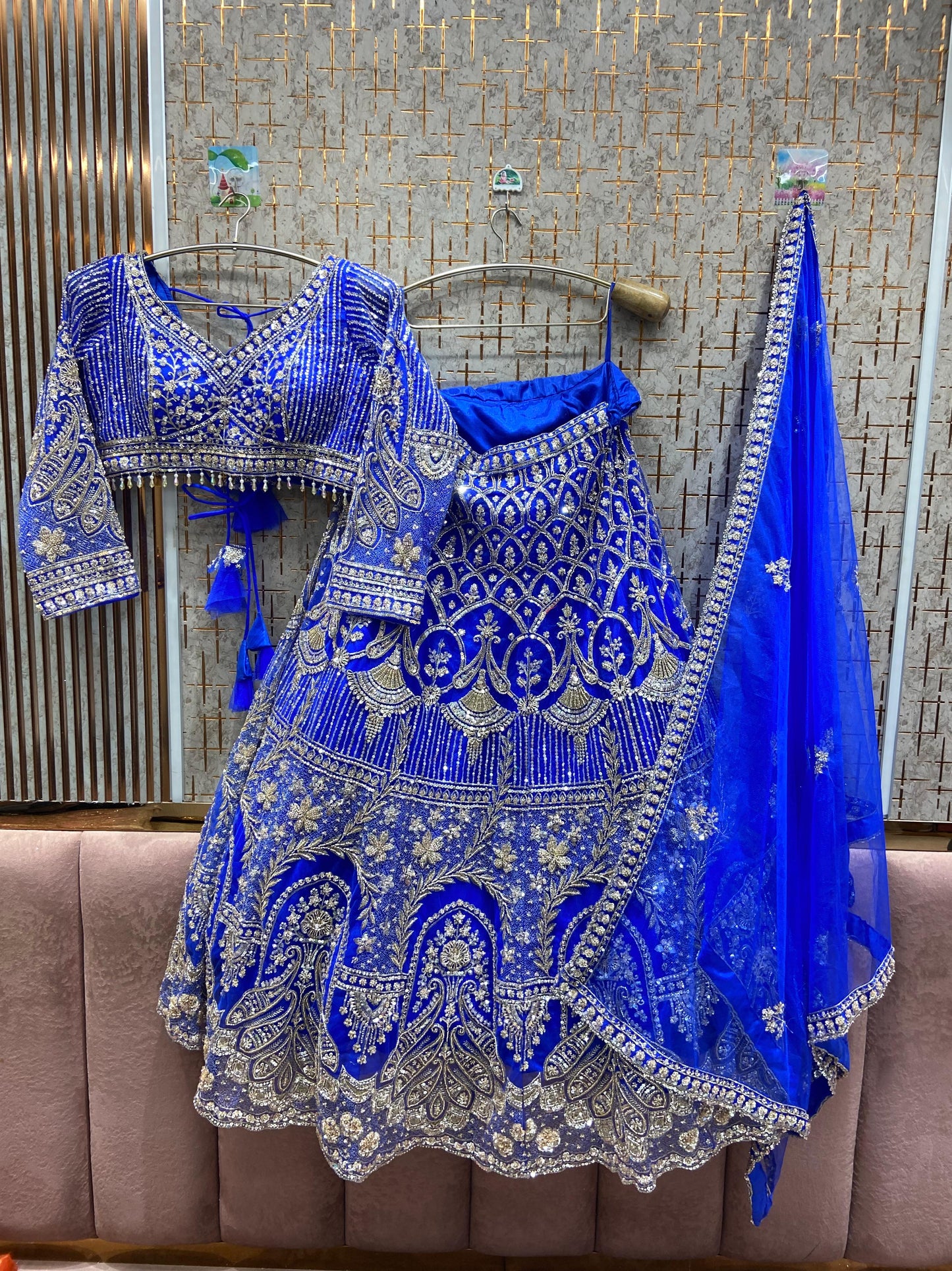 Amazing purple Crop top Lehenga