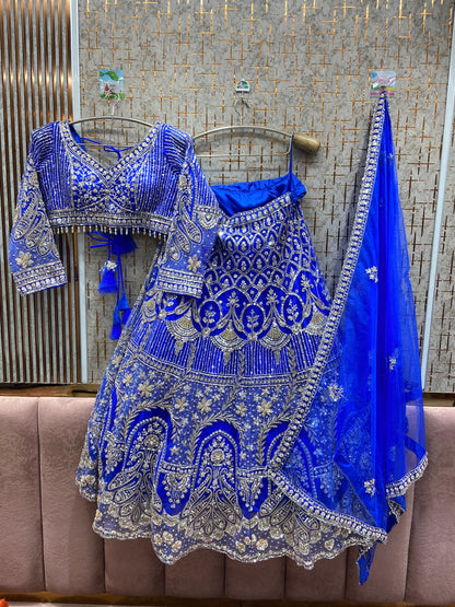 Amazing purple Crop top Lehenga